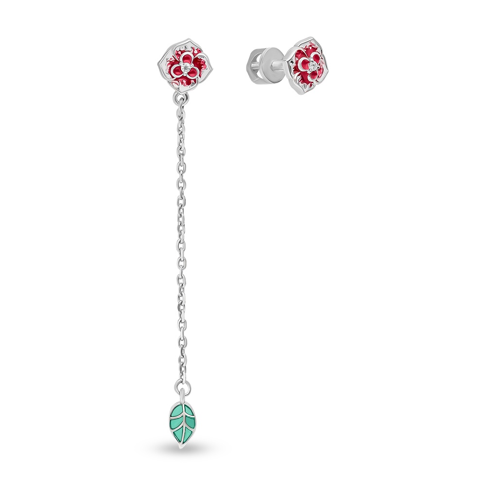 

Серьги из серебра с эмалью, фианитом 585Gold 702008565, 702008565