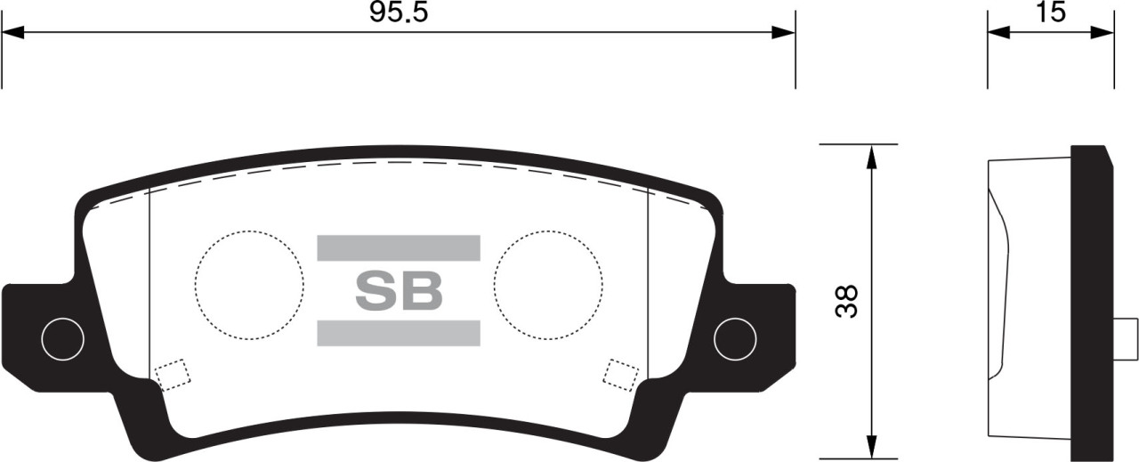 

Тормозные колодки Sangsin brake задние для Toyota Corolla 1.4i/1.6/2.0D 2001- SP1503