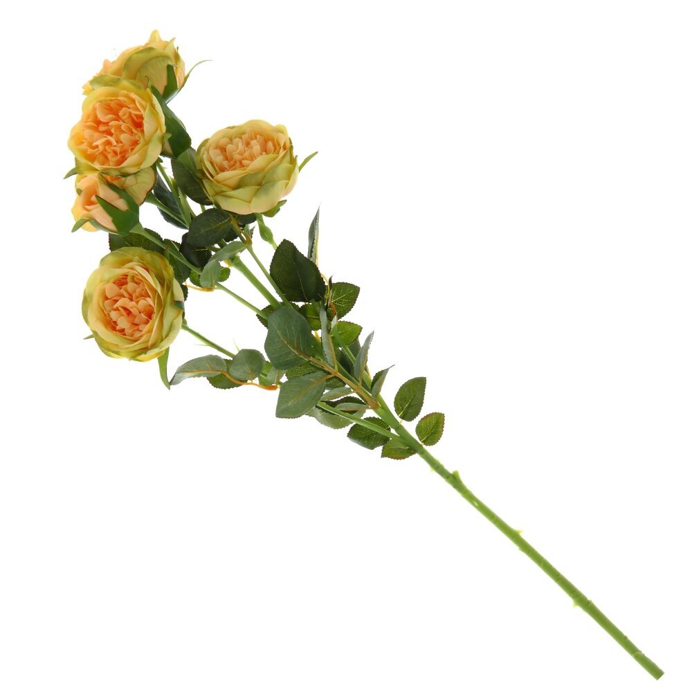 Цветок искусственный Flando Роза D7 см 12x12x75 см 749006 Желтый