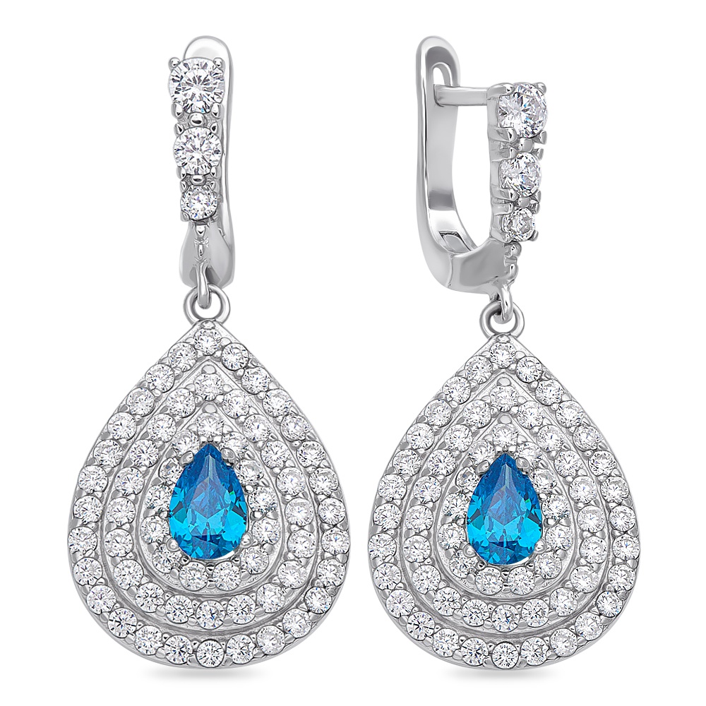 

Серьги из серебра с фианитом 585Gold 702006146, 702006146