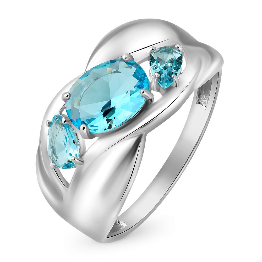 

Кольцо женское из серебра с ювелирным кристаллом 585Gold 701004152, р, 701004152