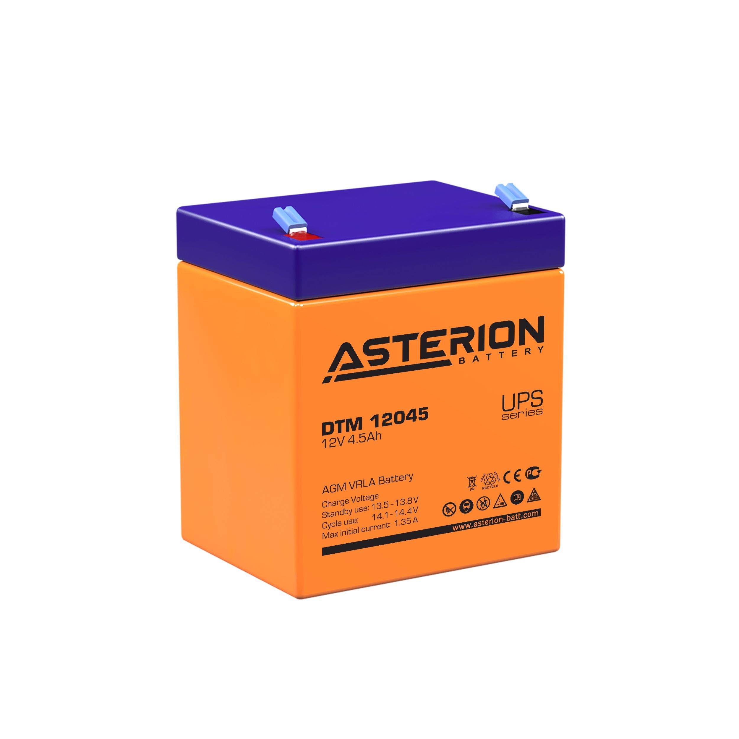 Аккумулятор для ИБП DELTA BATTERY Asterion 4.5 А/ч 12 В (ASTERION DTM 12045 F1)