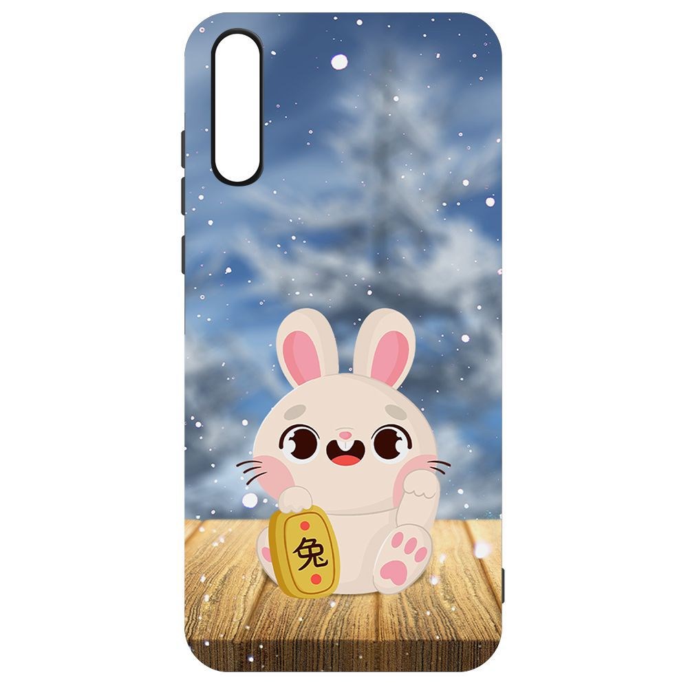 

Чехол-накладка Krutoff Софт Кейс Год кролика для Huawei Y8P черный