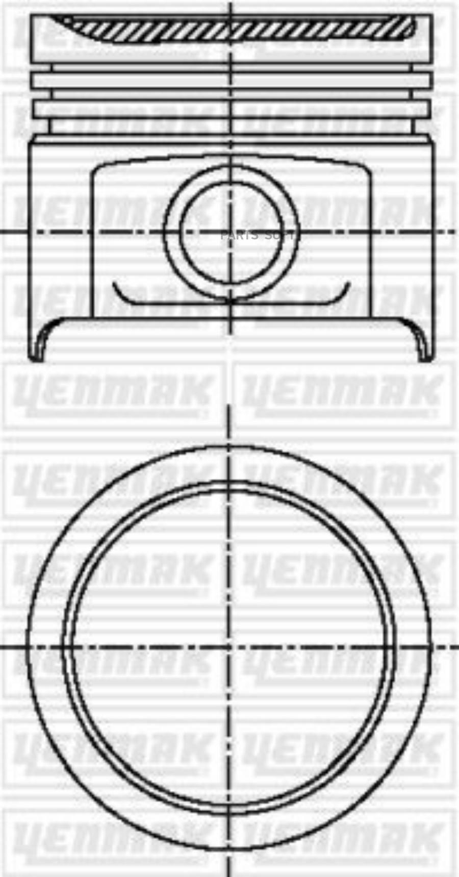 

YENMAK 75,00 mm. Порш.палец, с кольцами 1,75X2X3 1шт