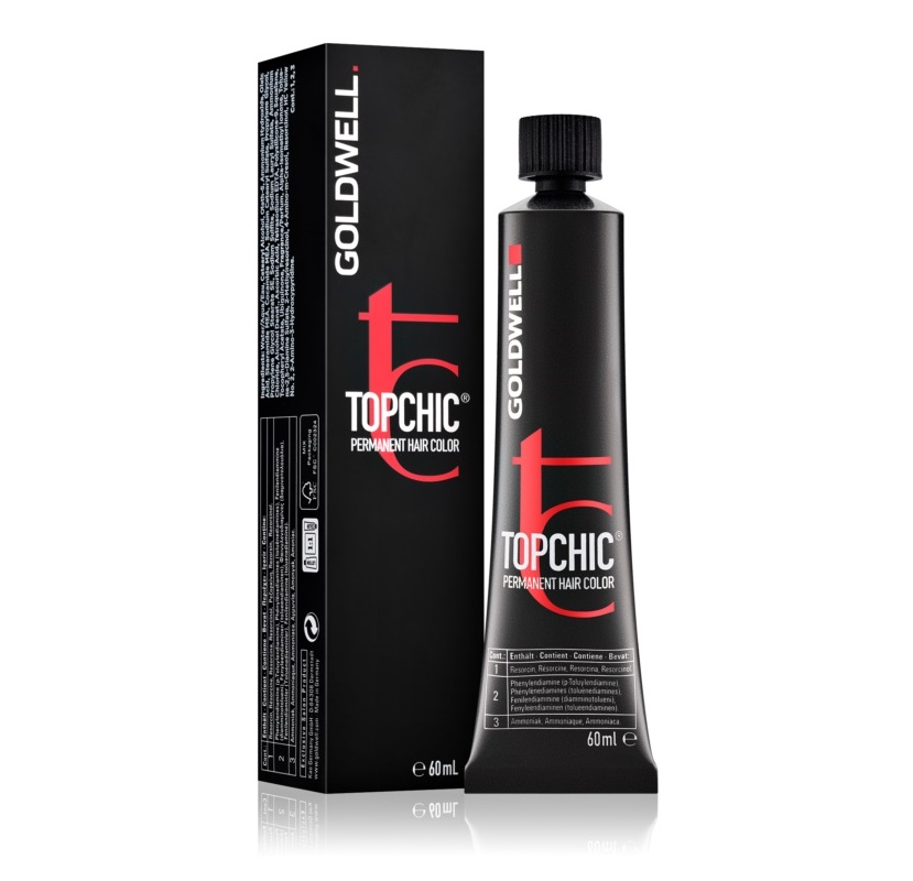Крем-краска для волос Goldwell Topchic 6N темно-русый 60 мл byphasse шампунь для окрашенных волос pro color protect 750 0
