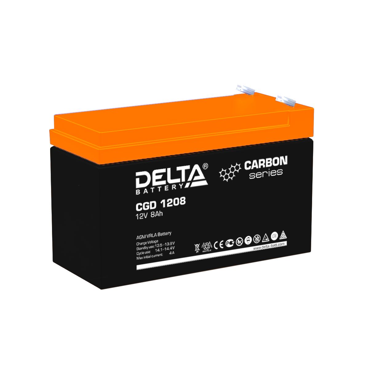 Аккумулятор для ИБП DELTA BATTERY CGD 8 А/ч 12 В (CGD 1208)