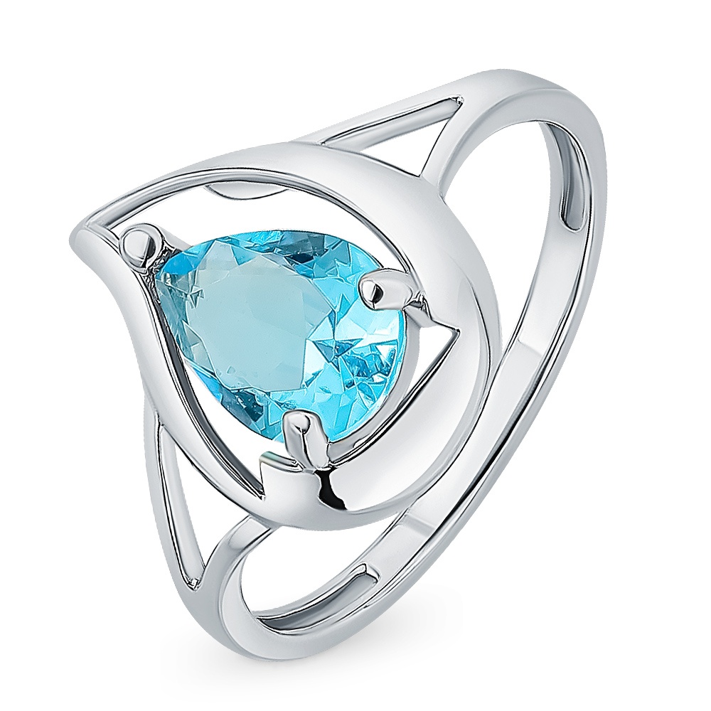 Кольцо женское из серебра с ювелирным кристаллом 585Gold 701012689, р. 16,5
