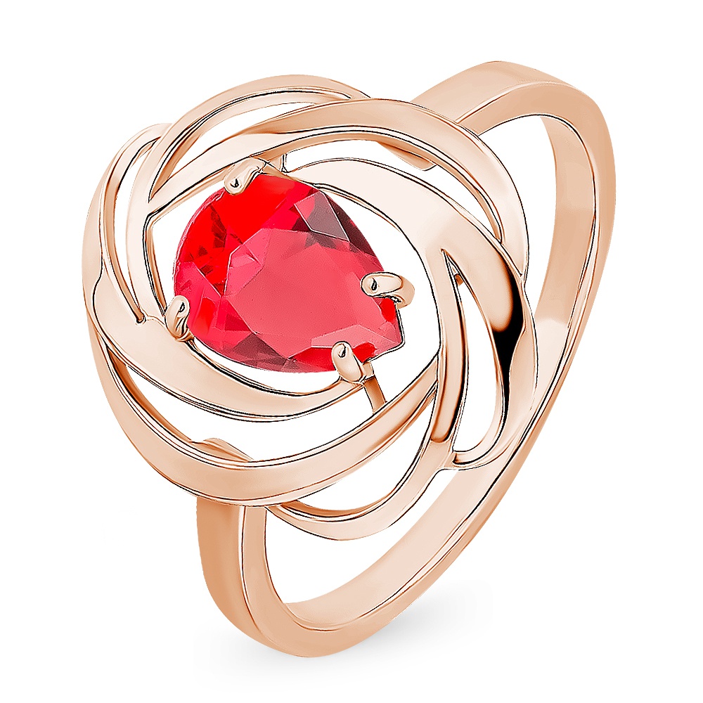 

Кольцо женское из серебра с ювелирным кристаллом 585Gold 701009794, р, 701009794