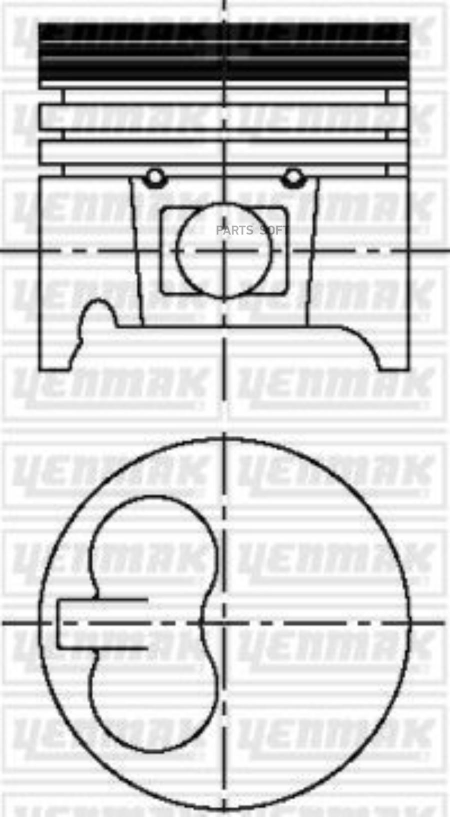

YENMAK 77,00 mm. Порш.палец,с кольцами STD 1шт