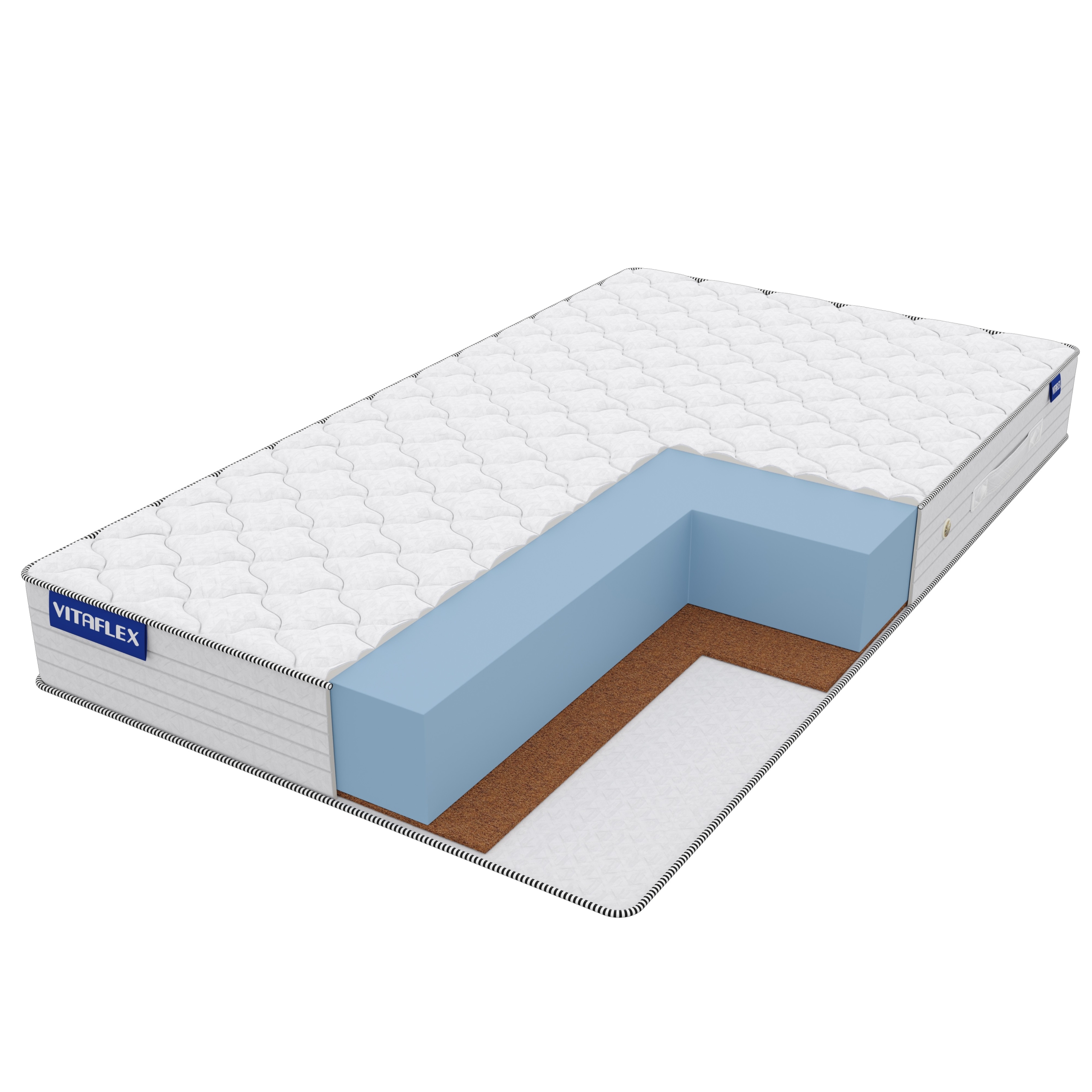 

Матрас Vitaflex Foam Eco Standart Hard Max Eco 155х180, Белый, Standart Hard Max Eco