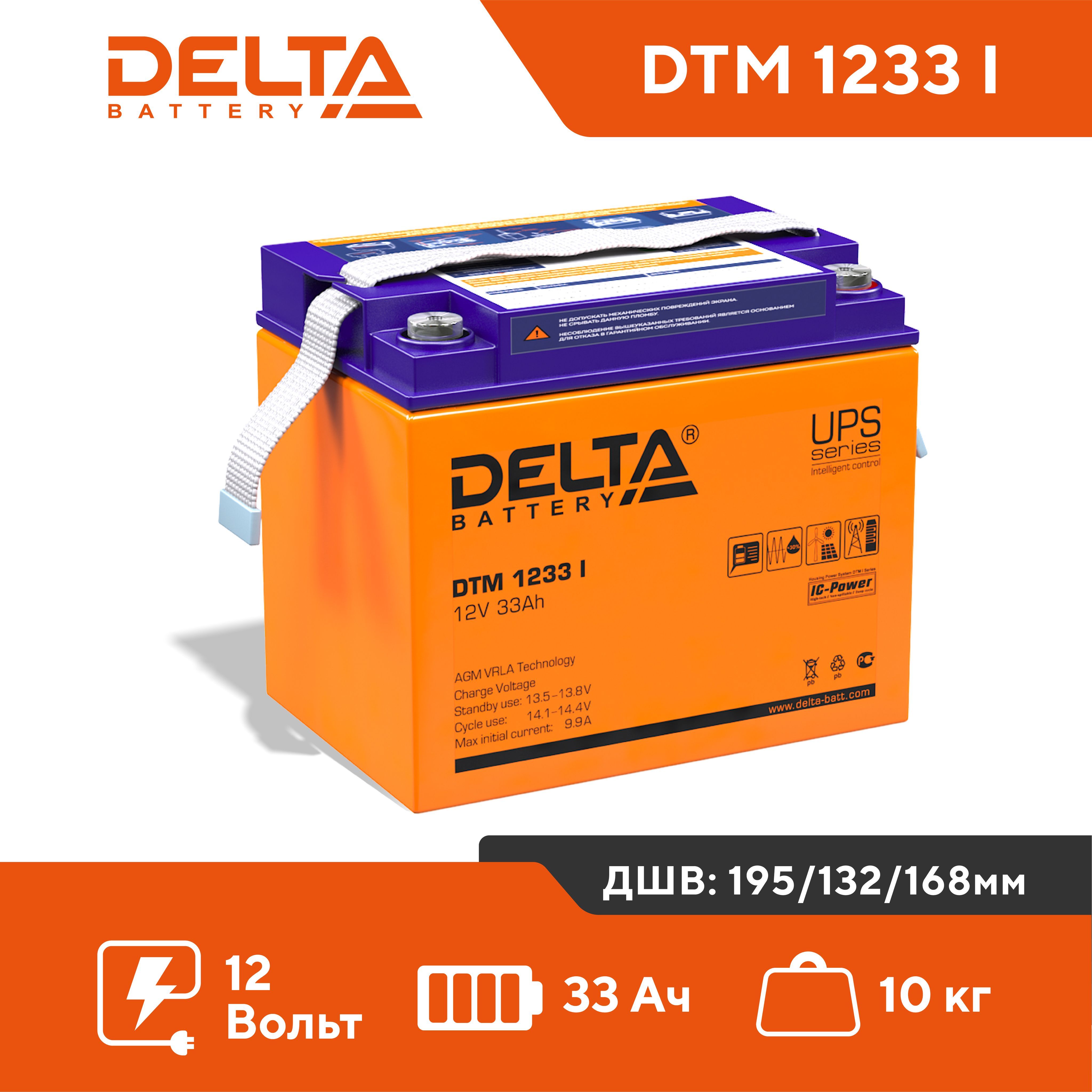 Аккумулятор Delta DTM 1233