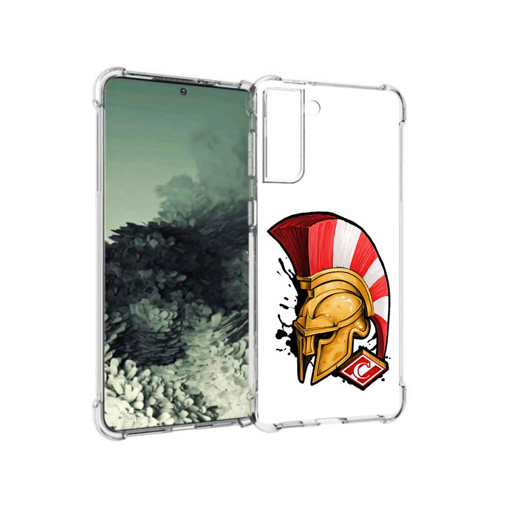 

Чехол MyPads Tocco для Samsung Galaxy S21+ ФК спартак шлем (PT157355.533.185), Прозрачный, Tocco