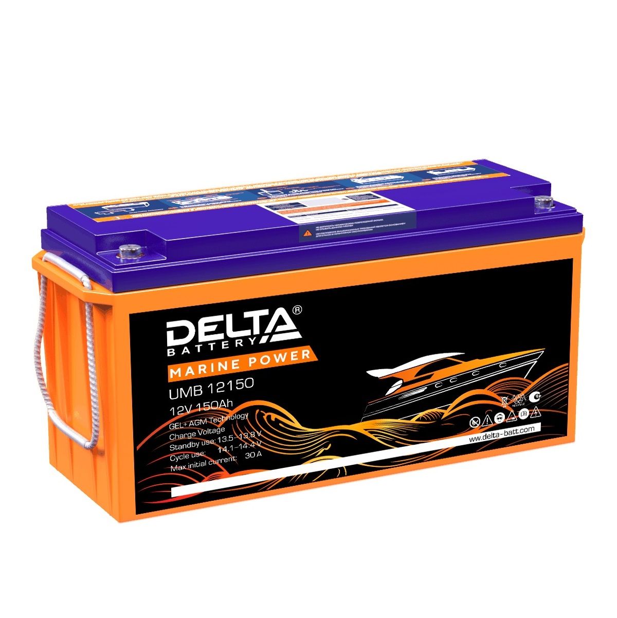 Аккумулятор для ИБП DELTA BATTERY Delta GEL E 150 А/ч 12 В (GEL 12-150)