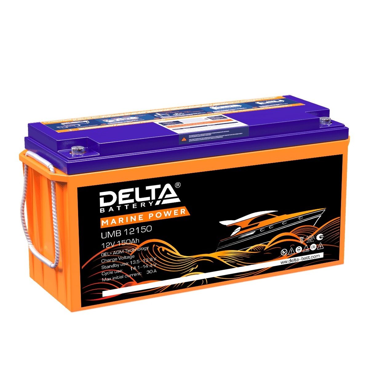 Аккумулятор для ИБП DELTA BATTERY Delta GEL E 150 Ач 12 В GEL 12-150 5951300₽