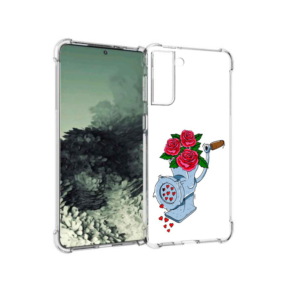 Чехол MyPads Tocco для Samsung Galaxy S21+ Цветочные сердца (PT157355.533.199)