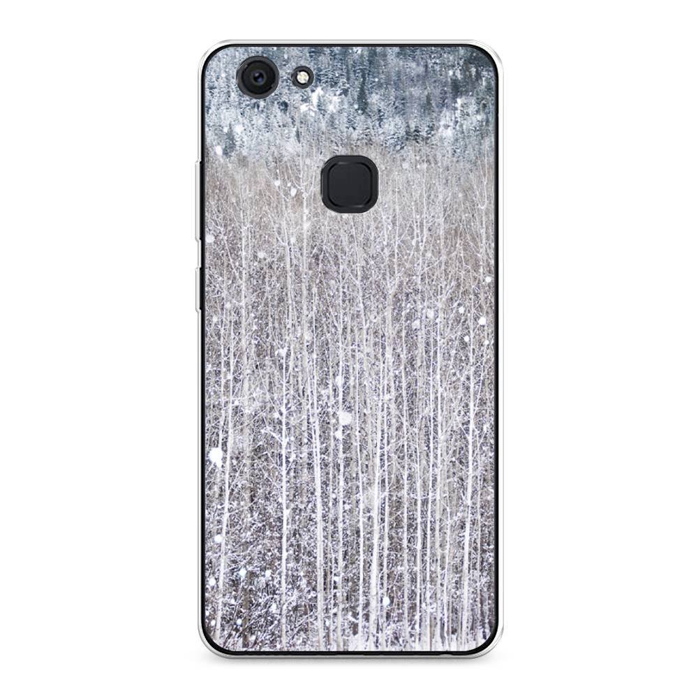 

Чехол для Vivo V7 Plus "Снежный лес", Бежевый;серый;белый, 260750-5