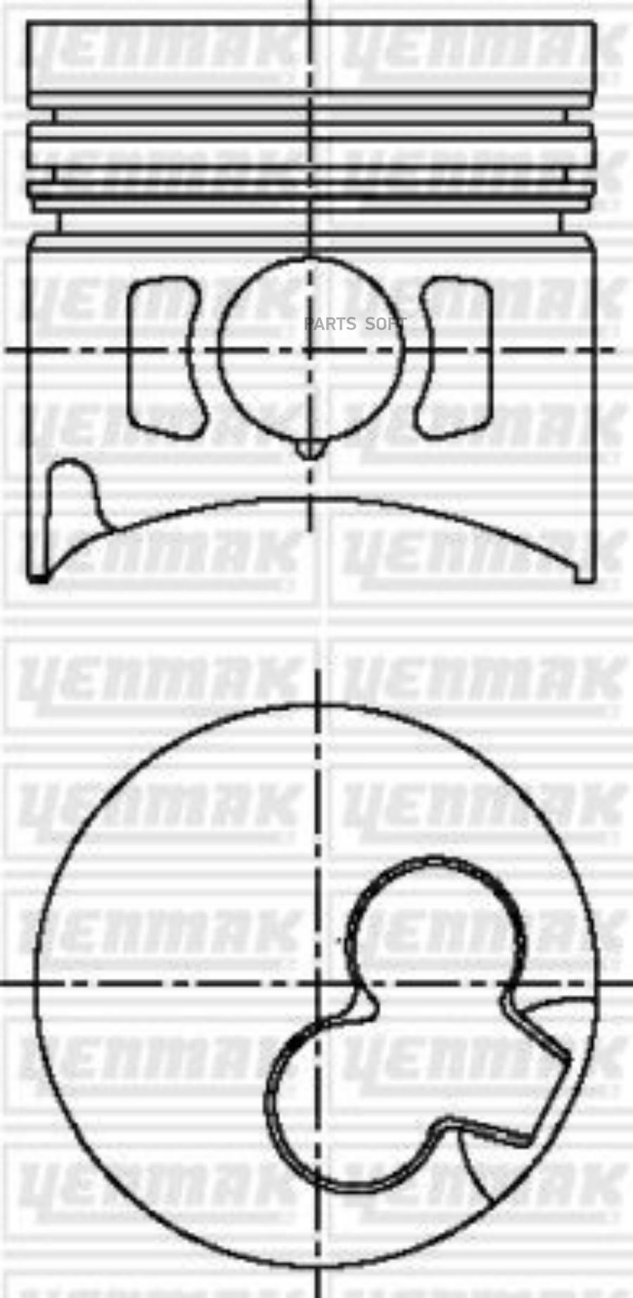 YENMAK 80,00 mm.Порш.палец,скольцами  1шт