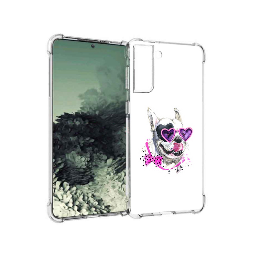 

Чехол MyPads Tocco для Samsung Galaxy S21+ акварельный пёс (PT157355.533.218), Прозрачный, Tocco