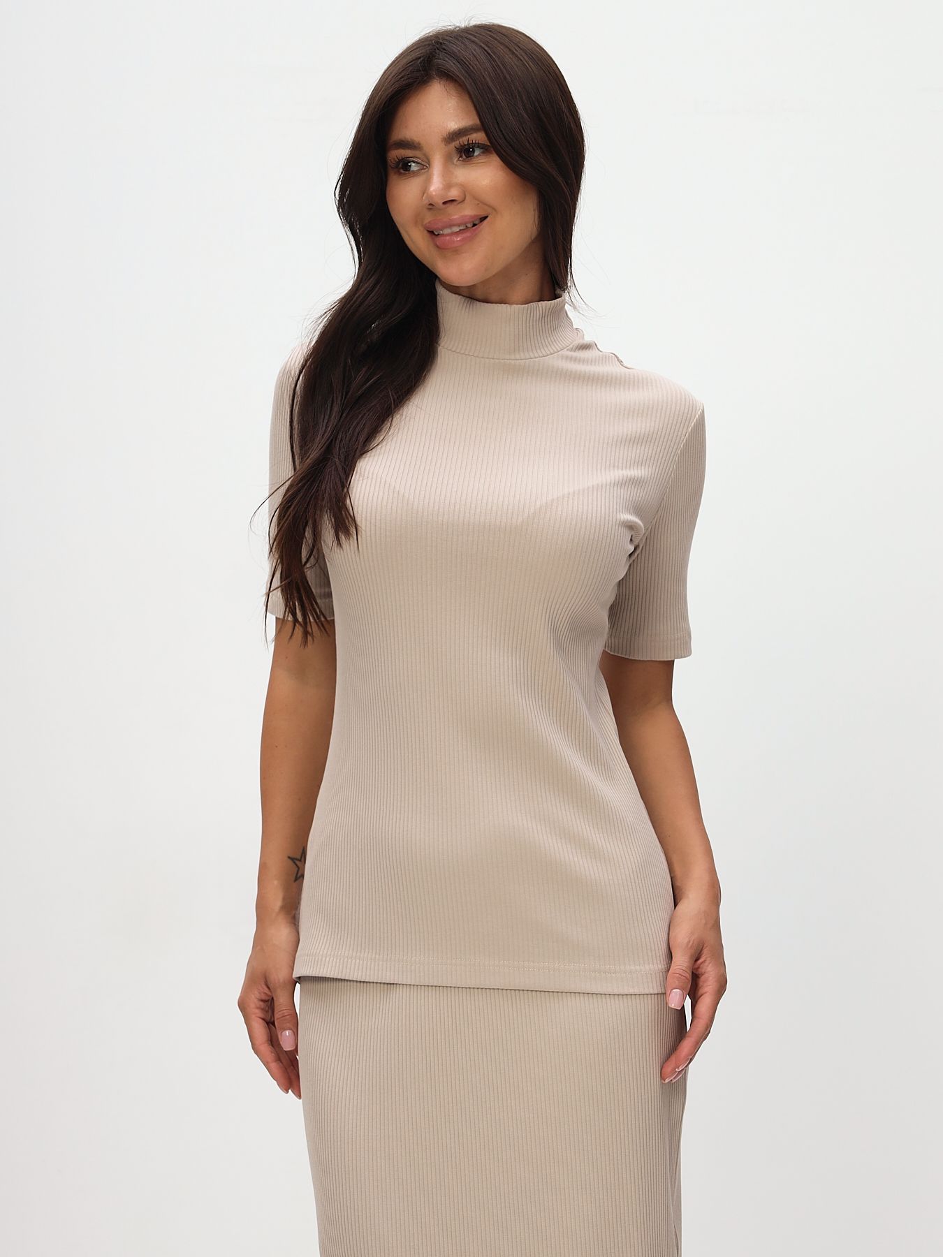 

Водолазка женская MOM 1 33-2180 бежевая 3XL, Бежевый, 33-2180