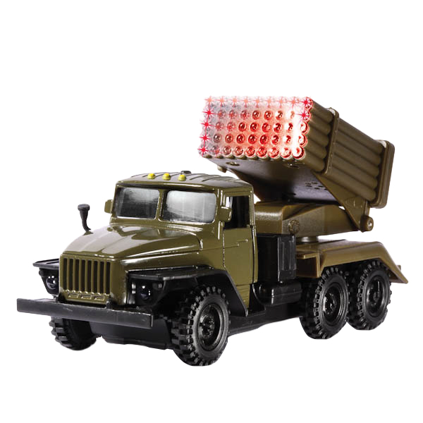 УРАЛ инерционный, металлический Технопарк град, серый камуфляж, 1:43, со светом и звуком технопарк грузовик военный камуфляж 14 см