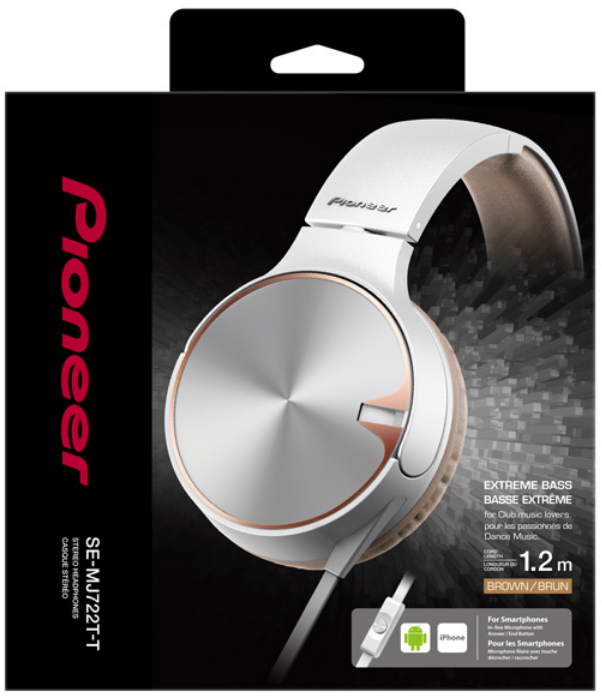 

Наушники Pioneer SE-MJ722T White/Gold, SE-MJ722T