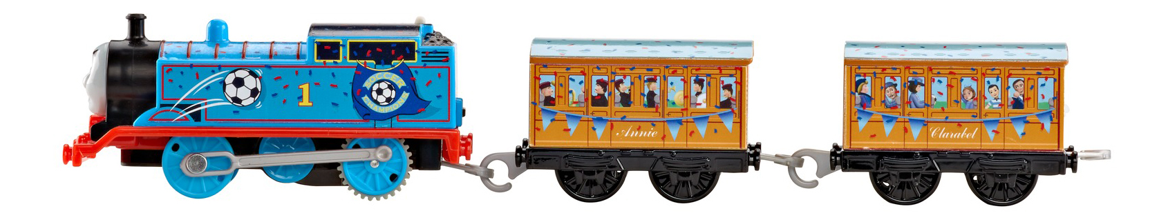 

Поездной состав Fisher-Price Thomas & Friends новые герои-паровозики BMK93 DFM83, Red vs Blue Thomas