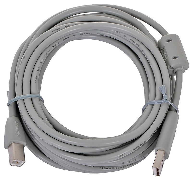 фото Кабель belsis usb a-usb b, m-m 5м grey (bw1413)