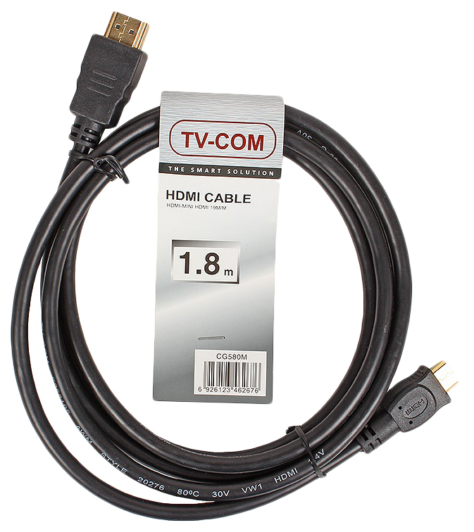 фото Кабель vcom hdmi - mini hdmi 1,8м black (cg580m)