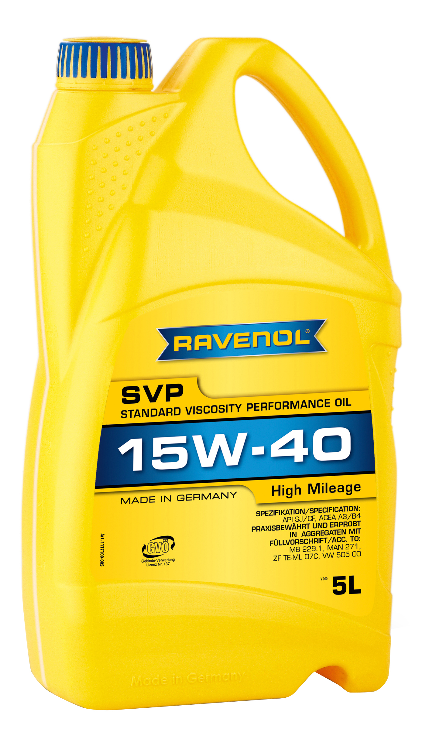 фото Моторное масло ravenol svp stand viscos perform oil sae 15w-40 5л