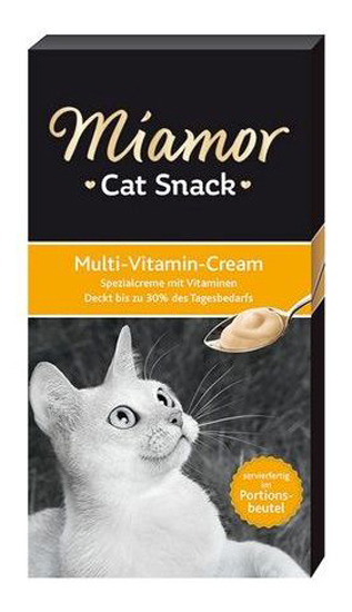 фото Лакомство для кошек miamor multi-vitamin cream крем, молоко, 6 шт по 15 г