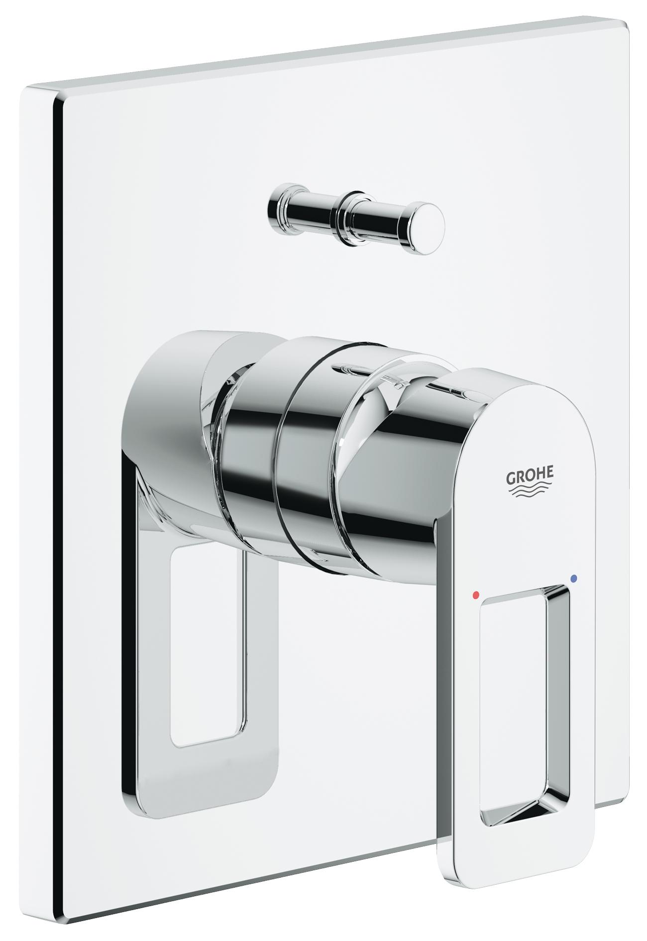 фото Смеситель для встраиваемой системы grohe quadra 19456000 серебристый