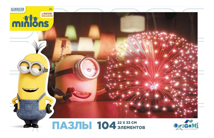 

Пазл Origami миньоны 104 детали, minions