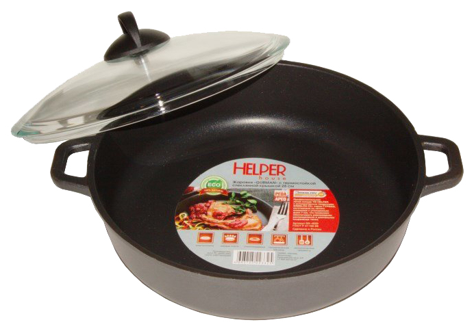 

Жаровня HELPER gurman с крышкой 28 см 3,5 л, Серый