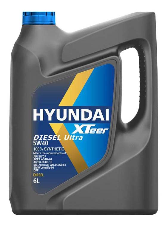 Моторное масло HYUNDAI XTeer Diesel Ultra 5W40 6л