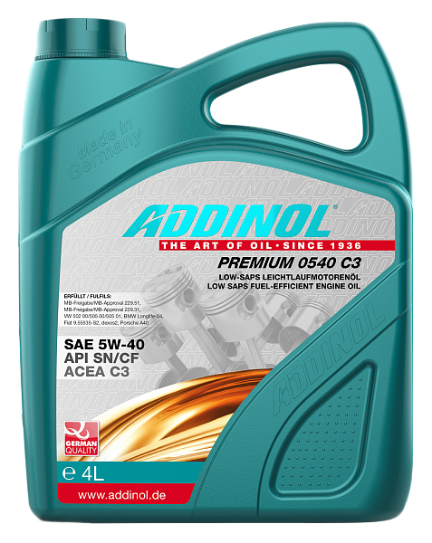 Моторное масло Addinol Premium 5W40 4л