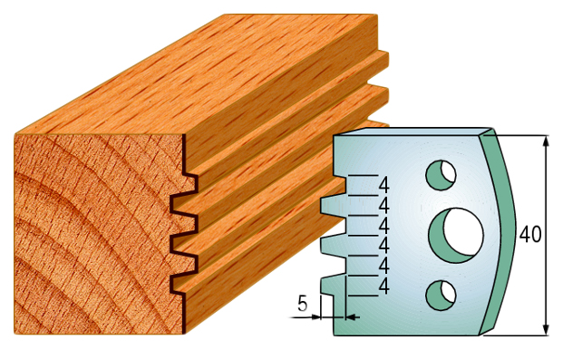 

Комплект из 2-х ножей 40x4 SP CMT 690.076, 690.076