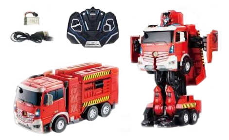 Радиоуправляемый робот 1toy Пожарная машина наша игрушка трансформер машина робот на радиоуправлении