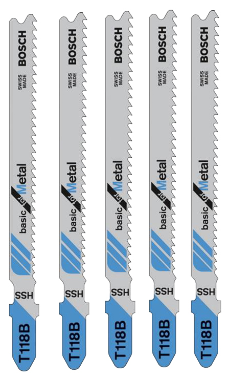 Набор пилок для лобзика Bosch T 118 В, HSS 2608631014