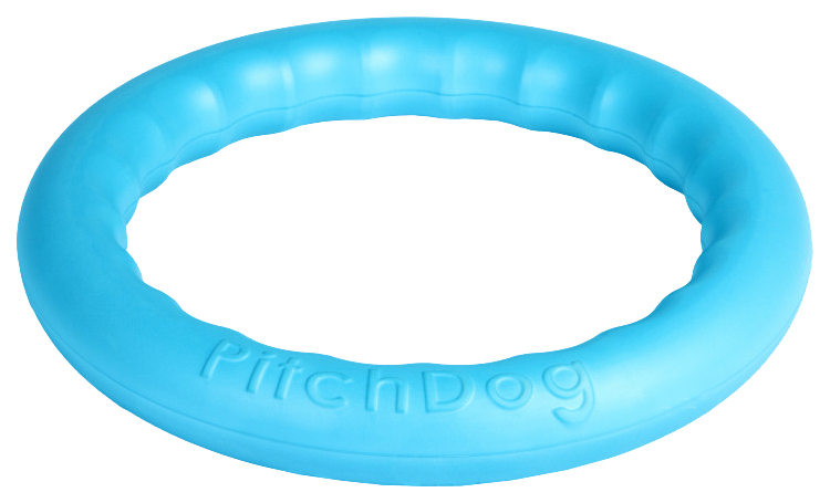 фото Апорт для собак pitchdog игровое кольцо, голубое, 20 см
