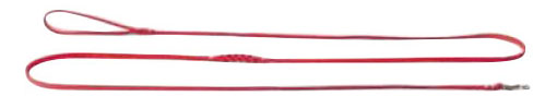 фото Поводок для собак аркон 250 см x 8 мм, однослойный, плетение посередине, красный