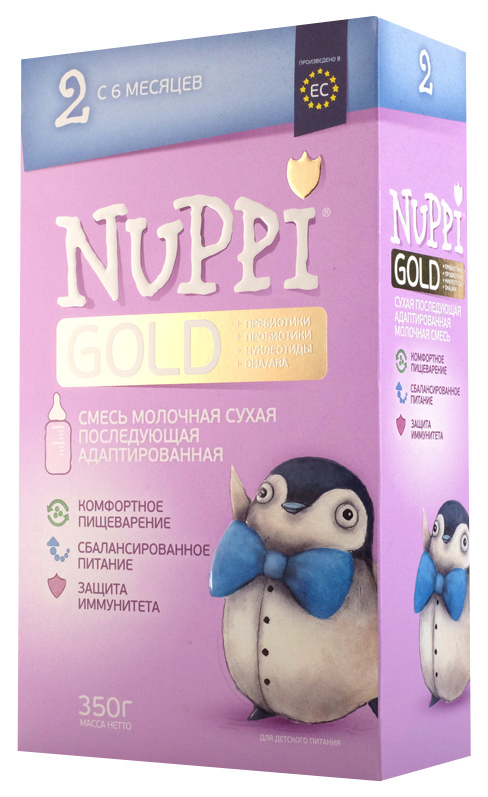 

Молочная смесь NUPPI Gold 2, с 6 до 12 месяцев, 350 гр 1 шт., Gold 2 коробка