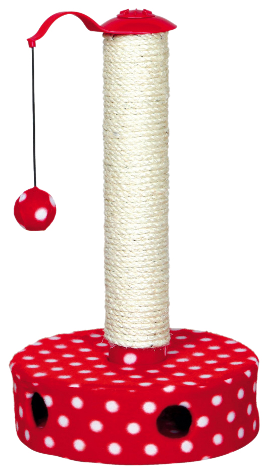 фото Когтеточка для кошек trixie scratching post, размер 27х6,5х45см,, красный / белый