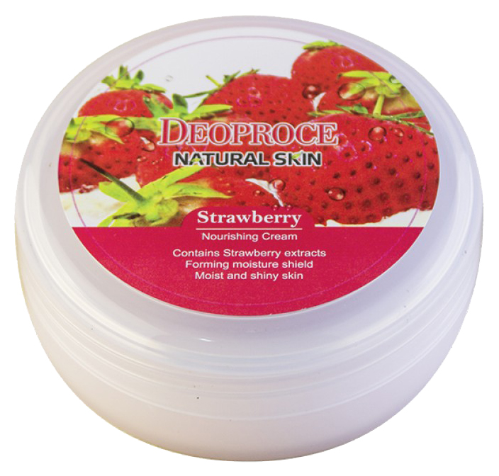 Крем для лица Deoproce Strawberry Natural Skin Nourishing Cream 100 г a derma экзомега контрол крем смягчающий для лица и тела 400 мл