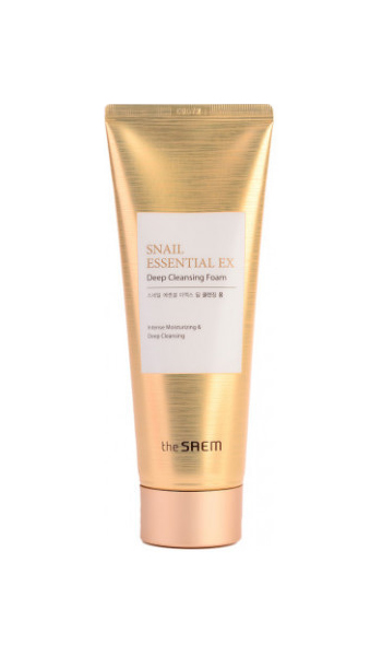 Пенка для умывания The Saem Snail Essential EX Wrinkle Solution Deep Cleansing Foam 150 мл lebelage пенка для умывания с муцином улитки регенерирующая cleansing foam snail 100