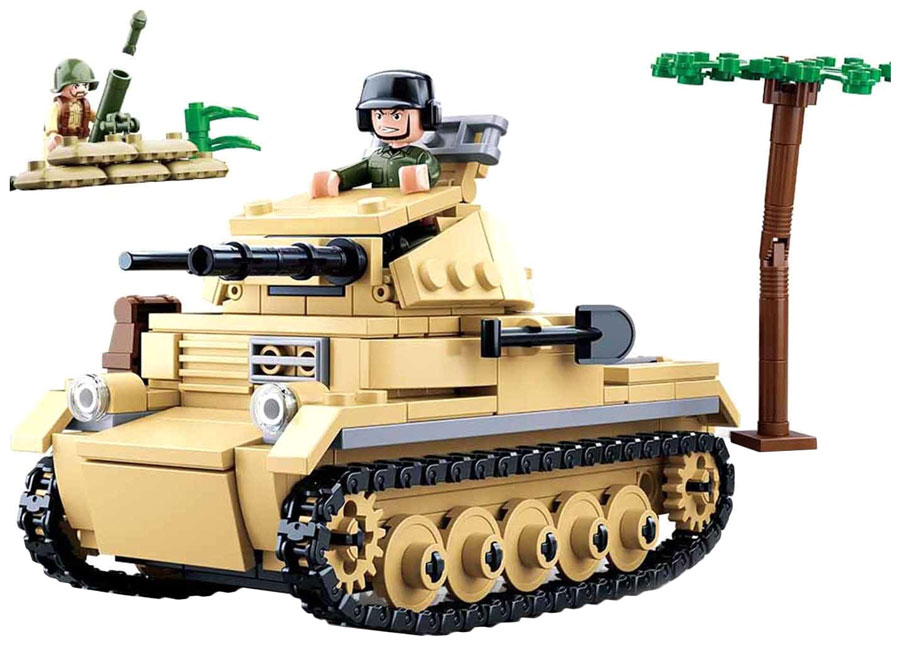 Купить Конструктор пластиковый Sluban Военный танк M38B0691,