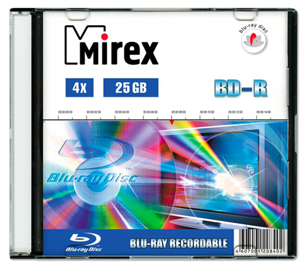 фото Диск mirex 25gb 4x slim case (208402)