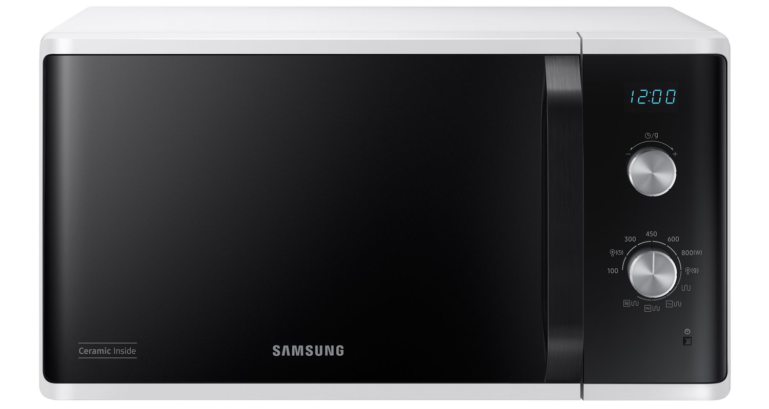 Микроволновая печь с грилем Samsung MG23K3614AW белый микроволновая печь с грилем hyundai hym m2060 белый
