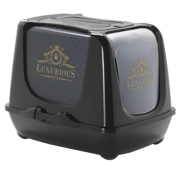 

Туалет для кошек MODERNA Trendy cat Люкс, прямоугольный, черный, L, 57х45х42,6 см, Trendy cat Люкс
