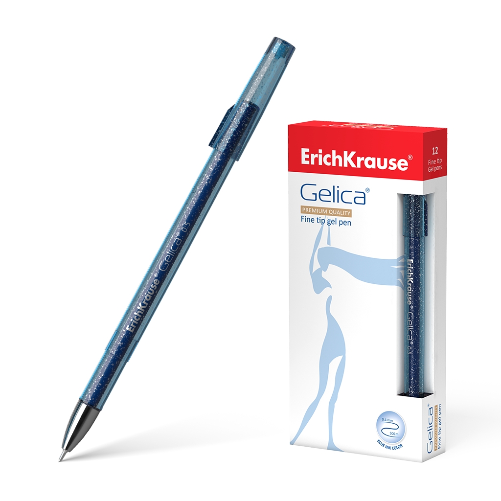 

Набор ручек гелевых ErichKrause Gelica 45471, синяя, 0,5 мм, 12 шт., Gelica
