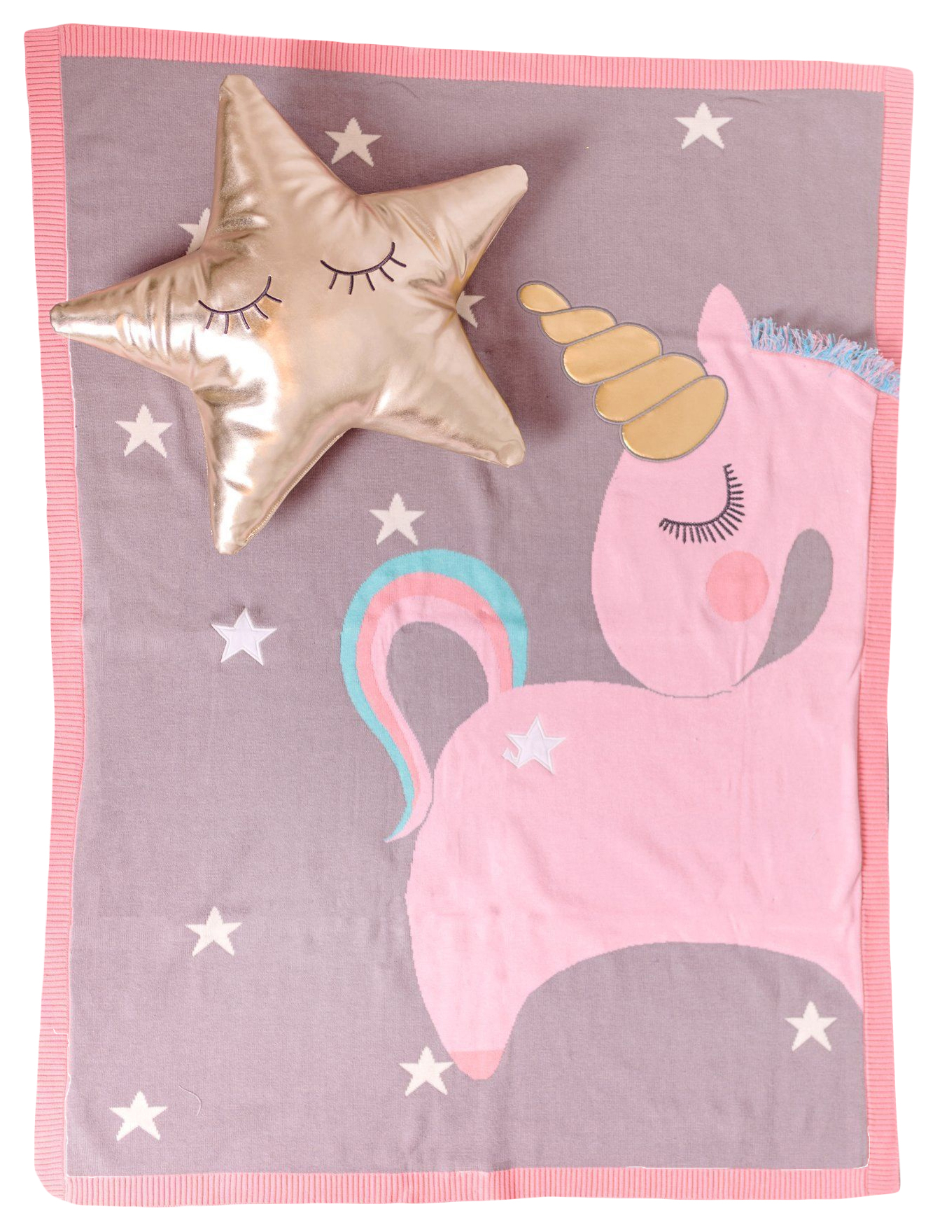 

Одеяло Bizzi Growin (Биззи Гровин) Unicorn вязаное 70*90 BG006